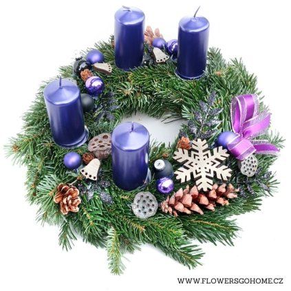 Adventní věnec fialový