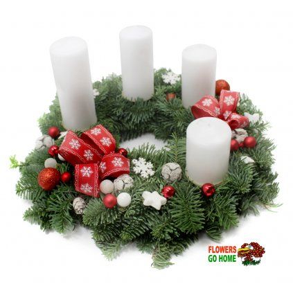 Adventní věnec perleťové svíčky
