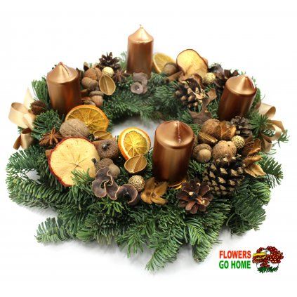 Adventní věnec bronzový