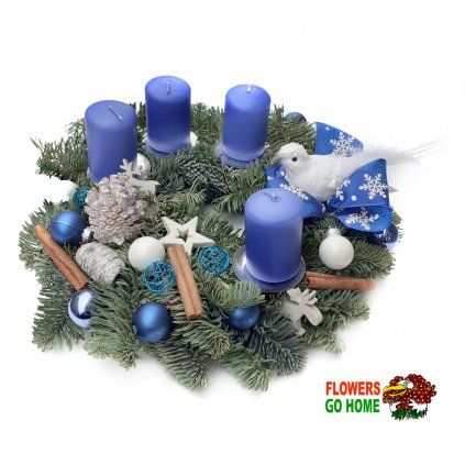 Adventní věnec modrý