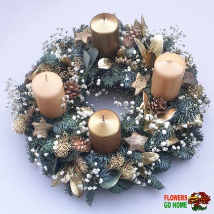 Adventní věnec zlatý
