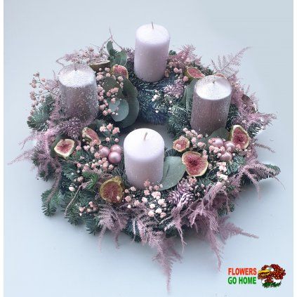 Adventní věnec s eukalyptem
