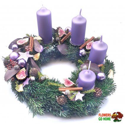Adventní věnec světle fialový