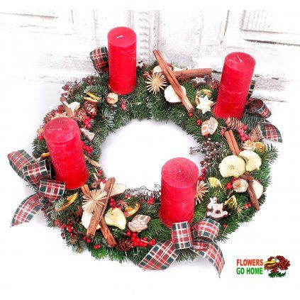 Velký adventní věnec 60 cm