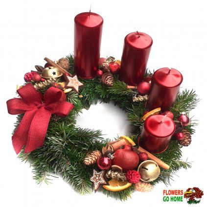 Vínový adventní věnec