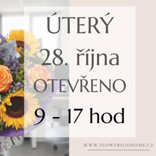 🎉 Oslavte Státní svátek 28. října s námi! 🎉 🌼 Prodloužená otevírací doba v úterý 28.10.2025 9 - 17 hod 🌼 📍 Adresa...